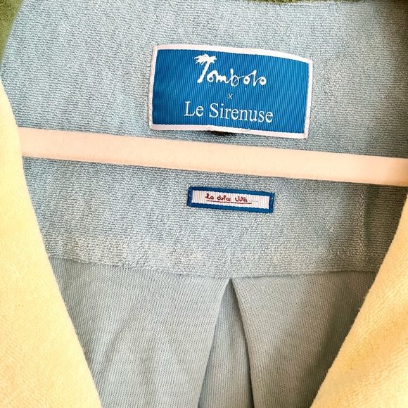 *SOLD* Tombolo Le Sirenuse Limoncello Cabana Color Block Terry Cloth Shirt - Picture 3 of 6